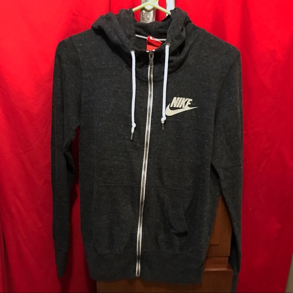 Nike Other - Nike dark gray zip up hoodie jacket size small narrow fit